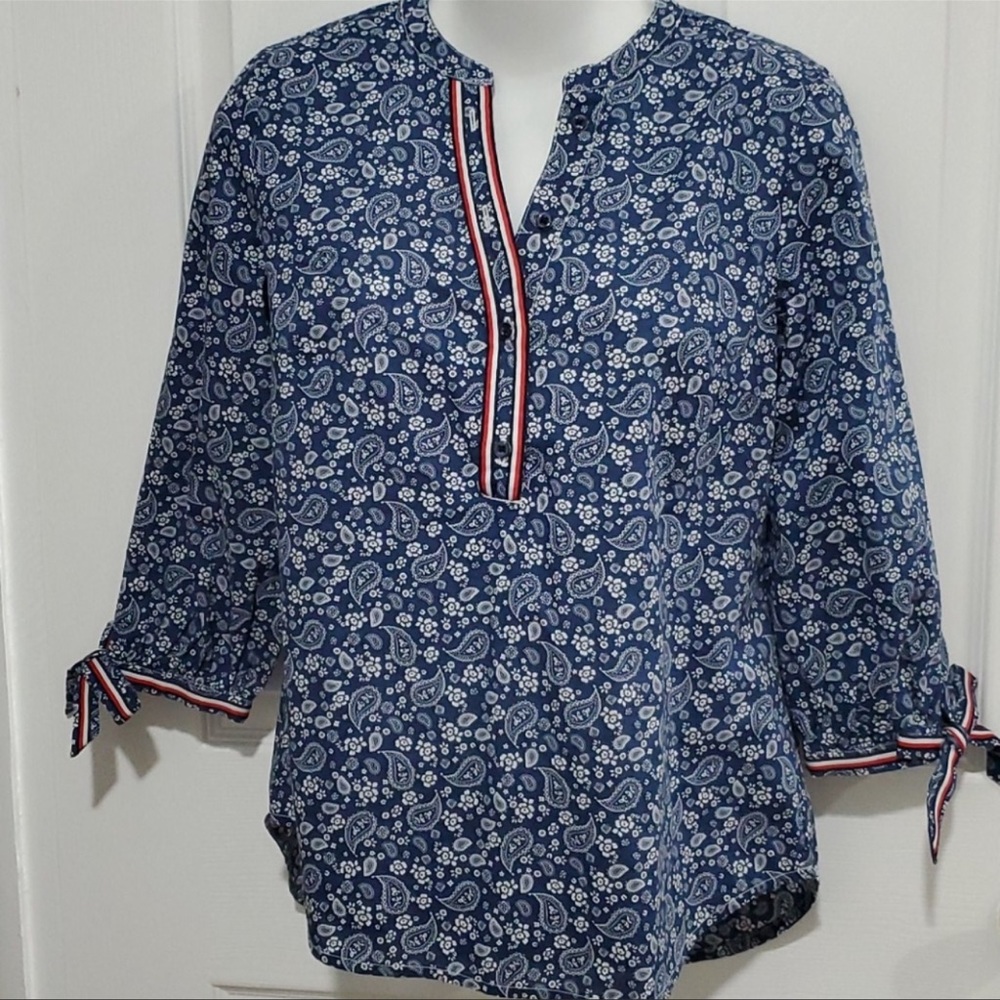 TOMMY HILFIGER PAISLEY TOP size: XS